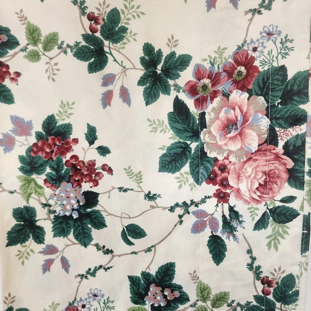 Vintage Waverly Curtain Floral Valance Floral Grapes Made in USA 80